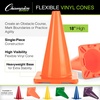 image:imageChampion Sports High Visibility Flexible Vinyl Cones for Sports Training Agility Drills Field amp Gym Marking SetsOrange