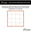 image:imageChampion Sports Official Size 20mm Soccer Net Pair 2  Twisted 5 Square Polyethylene Netting