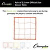 image:imageChampion Sports Official Size 25mm Soccer Net Pair 2  Twisted 5 Square Polyethylene Netting