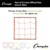 image:imageChampion Sports Official Size 25mm Soccer Net Pair 2  Twisted 5 Square Polyethylene Netting
