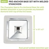image:imageChampion Sports Pro Anchored BaseballSoftball Base Sets  HeavyDuty Bases with Welded amp Bolted Stanchions Base Replacement Pins amp Anchor PlugsAnchored Base Set with Welded Stanchion Pan