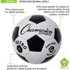 image:imageChampion Sports Retro Soccer Ball  Sizes 3 4 5 Soft Touch All Weather Official Size amp Weight Ball for Training Games Outdoor amp Indoor PlayBlackWhite