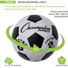 image:imageChampion Sports Retro Soccer Ball  Sizes 3 4 5 Soft Touch All Weather Official Size amp Weight Ball for Training Games Outdoor amp Indoor PlayBlackWhite