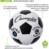 image:imageChampion Sports Retro Soccer Ball  Sizes 3 4 5 Soft Touch All Weather Official Size amp Weight Ball for Training Games Outdoor amp Indoor PlayBlackWhite