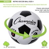 image:imageChampion Sports Retro Soccer Ball  Sizes 3 4 5 Soft Touch All Weather Official Size amp Weight Ball for Training Games Outdoor amp Indoor PlayBlackWhite