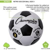 image:imageChampion Sports Retro Soccer Ball  Sizes 3 4 5 Soft Touch All Weather Official Size amp Weight Ball for Training Games Outdoor amp Indoor PlayBlackWhite