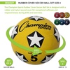 image:imageChampion Sports Rubber Cover Soccer BallRed  Orange  Yellow  Green  Blue  Purple