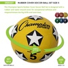image:imageChampion Sports Rubber Cover Soccer BallRed  Orange  Yellow  Green  Blue  Purple