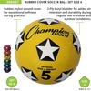 image:imageChampion Sports Rubber Cover Soccer BallRed  Orange  Yellow  Green  Blue  Purple