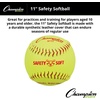 image:imageChampion Sports Safety Softballs  Pack of 12 Balls  Soft Rubber Core  Synthetic Leather  Optic Yellow in 11 amp 12 SizesOptic Yellow
