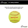 image:imageChampion Sports Safety Softballs  Pack of 12 Balls  Soft Rubber Core  Synthetic Leather  Optic Yellow in 11 amp 12 SizesOptic Yellow