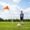 image:imageChampion Sports Soccer Corner Flags  Set of 4 60 Poles with HighVisibility Nylon Flags for Indoor amp Outdoor Field MarkingOrange Triangle Flag Two Piece w Ground Spikes