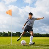 image:imageChampion Sports Soccer Corner Flags  Set of 4 60 Poles with HighVisibility Nylon Flags for Indoor amp Outdoor Field MarkingOrange Triangle Flag Two Piece w Ground Spikes