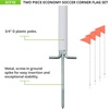 image:imageChampion Sports Soccer Corner Flags  Set of 4 60 Poles with HighVisibility Nylon Flags for Indoor amp Outdoor Field MarkingOrange Triangle Flag Two Piece w Ground Spikes