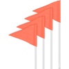 image:imageChampion Sports Soccer Corner Flags  Set of 4 60 Poles with HighVisibility Nylon Flags for Indoor amp Outdoor Field MarkingOrange Triangle Flag Two Piece w Ground Spikes