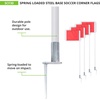 image:imageChampion Sports Soccer Corner Flags  Set of 4 60 Poles with HighVisibility Nylon Flags for Indoor amp Outdoor Field MarkingRed Rectangle Flag Spring Loaded Base