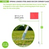 image:imageChampion Sports Soccer Corner Flags  Set of 4 60 Poles with HighVisibility Nylon Flags for Indoor amp Outdoor Field MarkingRed Rectangle Flag Spring Loaded Base