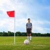 image:imageChampion Sports Soccer Corner Flags  Set of 4 60 Poles with HighVisibility Nylon Flags for Indoor amp Outdoor Field MarkingRed Rectangle Flag Steel Ground Pegs