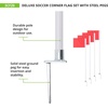image:imageChampion Sports Soccer Corner Flags  Set of 4 60 Poles with HighVisibility Nylon Flags for Indoor amp Outdoor Field MarkingRed Rectangle Flag Steel Ground Pegs