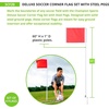 image:imageChampion Sports Soccer Corner Flags  Set of 4 60 Poles with HighVisibility Nylon Flags for Indoor amp Outdoor Field MarkingRed Rectangle Flag Steel Ground Pegs