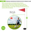 image:imageChampion Sports Soccer Corner Flags  Set of 4 60 Poles with HighVisibility Nylon Flags for Indoor amp Outdoor Field MarkingRed Triangle Flag 9 Diameter Rubber Base