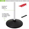 image:imageChampion Sports Soccer Corner Flags  Set of 4 60 Poles with HighVisibility Nylon Flags for Indoor amp Outdoor Field MarkingRed Triangle Flag 9 Diameter Rubber Base