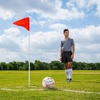 image:imageChampion Sports Soccer Corner Flags  Set of 4 60 Poles with HighVisibility Nylon Flags for Indoor amp Outdoor Field MarkingRed Triangle Flag Collapsable Pole