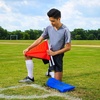 image:imageChampion Sports Soccer Corner Flags  Set of 4 60 Poles with HighVisibility Nylon Flags for Indoor amp Outdoor Field MarkingRed Triangle Flag Collapsable Pole