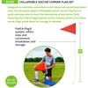 image:imageChampion Sports Soccer Corner Flags  Set of 4 60 Poles with HighVisibility Nylon Flags for Indoor amp Outdoor Field MarkingRed Triangle Flag Collapsable Pole