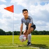 image:imageChampion Sports Soccer Corner Flags  Set of 4 60 Poles with HighVisibility Nylon Flags for Indoor amp Outdoor Field MarkingRed Triangle Flag Collapsable Pole