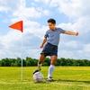 image:imageChampion Sports Soccer Corner Flags  Set of 4 60 Poles with HighVisibility Nylon Flags for Indoor amp Outdoor Field MarkingRed Triangle Flag Collapsable Pole