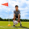 image:imageChampion Sports Soccer Corner Flags  Set of 4 60 Poles with HighVisibility Nylon Flags for Indoor amp Outdoor Field MarkingRed Triangle Flag Sand Filled Base