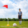 image:imageChampion Sports Soccer Corner Flags  Set of 4 60 Poles with HighVisibility Nylon Flags for Indoor amp Outdoor Field MarkingRed Triangle Flag Sand Filled Base