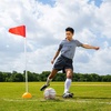 image:imageChampion Sports Soccer Corner Flags  Set of 4 60 Poles with HighVisibility Nylon Flags for Indoor amp Outdoor Field MarkingRed Triangle Flag Sand Filled Base