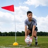 image:imageChampion Sports Soccer Corner Flags  Set of 4 60 Poles with HighVisibility Nylon Flags for Indoor amp Outdoor Field MarkingRed Triangle Flag Spring Loaded Base