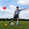 image:imageChampion Sports Soccer Corner Flags  Set of 4 60 Poles with HighVisibility Nylon Flags for Indoor amp Outdoor Field MarkingRed Triangle Flag Spring Loaded Base