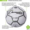 image:imageChampion Sports Striker Soccer Ball  PU Cover Butyl Bladder MachineStitched Panels Durable Youth amp Adult Soccer Ball for Practice or Play Sizes 3 4 5Size 5