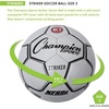 image:imageChampion Sports Striker Soccer Ball  PU Cover Butyl Bladder MachineStitched Panels Durable Youth amp Adult Soccer Ball for Practice or Play Sizes 3 4 5Size 3