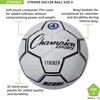 image:imageChampion Sports Striker Soccer Ball  PU Cover Butyl Bladder MachineStitched Panels Durable Youth amp Adult Soccer Ball for Practice or Play Sizes 3 4 5Size 4