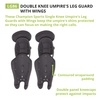 image:imageChampion Sports Umpire Leg Guards Double Knee Umpires Shin Guard with Wings for Baseball amp Softball  165 Umpiring Shin Pads for Adults  BlackDouble Knee  Wings 165 Long