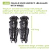 image:imageChampion Sports Umpire Leg Guards Double Knee Umpires Shin Guard with Wings for Baseball amp Softball  165 Umpiring Shin Pads for Adults  BlackDouble Knee  Wings 165 Long