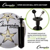 image:imageChampion Sports Viper Soccer Ball  TPU SoftTouch Training Ball in Sizes 345 for IndoorOutdoor PlaySize 3 With Pump