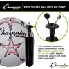image:imageChampion Sports Viper Soccer Ball  TPU SoftTouch Training Ball in Sizes 345 for IndoorOutdoor PlaySize 4 With Pump