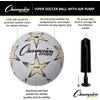 image:imageChampion Sports Viper Soccer Ball  TPU SoftTouch Training Ball in Sizes 345 for IndoorOutdoor PlaySize 5 With Pump