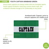 image:imageChampion Sports Youth Captains Arm Band Green  Unisex Woven Elastic Nylon Captain Arm Bands for Soccer Football Basketball and More  Premium Team Sports Accessories for Kids