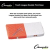 image:imageChampion Sports Youth League Double First Base 28x14x2  Foam Filled Base PVC Coated Nylon Durable Surface Youth Double First Base  3 Nylon Straps and Metal Spikes Included