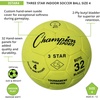 image:imageChampion Sports unisex adult Ages 8 to 12 3 Star Indoor Soccer Ball Size 4 Bright Yellow Size 4 US