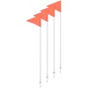 image:imageChampion Sports Soccer Corner Flags  Set of 4 60 Poles with HighVisibility Nylon Flags for Indoor amp Outdoor Field MarkingOrange Triangle Flag Two Piece w Ground Spikes