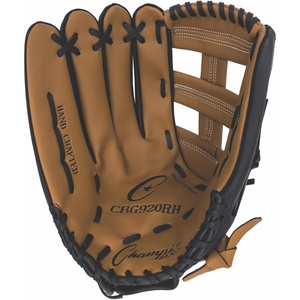 image:imageChampion Sports 13 Glove  Synthetic Leather Front and Back  Double Bar OpenWeb and Conventional Back Design  Deep Set Pocket  Age Adult LargeHigh School  RightHanded Glove