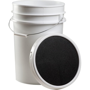 image:imageChampion Sports 6 Gallon Bucket with Padded Soft Seat Lid  Durable Construction  Balls Not Included  Ideal for Baseball Softball TBall Practice Balls and Lacrosse  WhiteWhite